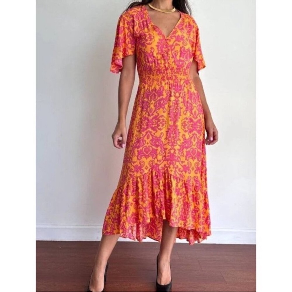 Anthropologie Abel The Label Maya Hi Low Floral Dress size Medium New